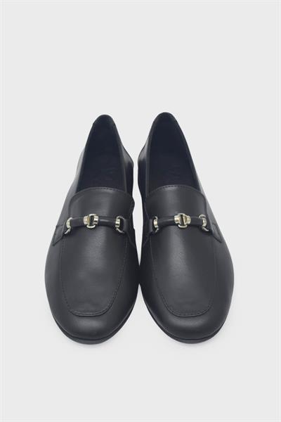 Beety Kadın Toka Detaylı Casual Deri Ayakkabı Siyah AKYN111.51