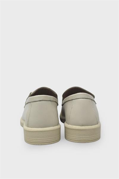 Beety Kadın Toka Detaylı Casual Deri Ayakkabı Bej AKYN04.2121