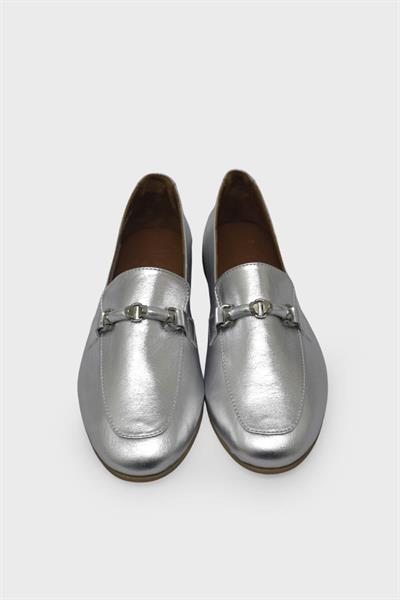 Beety Kadın Toka Detaylı Casual Deri Ayakkabı Gümüş AKYN111.51