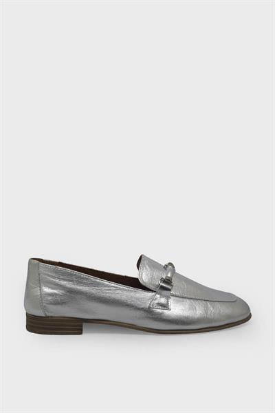 Beety Kadın Toka Detaylı Casual Deri Ayakkabı Gümüş AKYN111.51