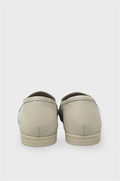 Beety Kadın Toka Detaylı Casual Deri Ayakkabı Bej AKYN04.25020