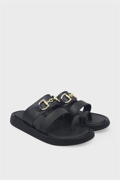 Beety Kadın Toka Detaylı Günlük Terlik Siyah AKYN209.801