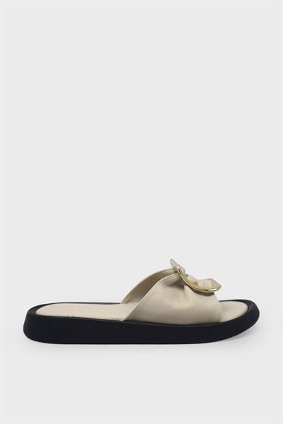 Beety Kadın Toka Detaylı Günlük Terlik Bej AKYN209.818