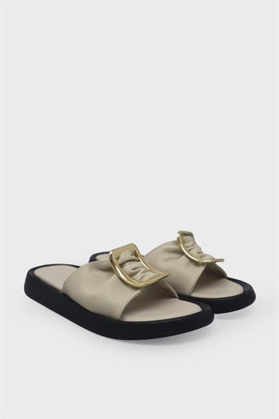 Beety Kadın Toka Detaylı Günlük Terlik Bej AKYN209.818