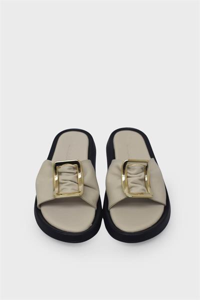 Beety Kadın Toka Detaylı Günlük Terlik Bej AKYN209.818