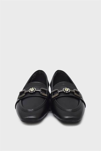 Beety Kadın Tokalı Babet Siyah AKYN15.5025