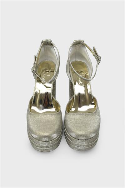 Beety Kadın Topuklu Abiye Ayakkabı Altın AKYN222.804