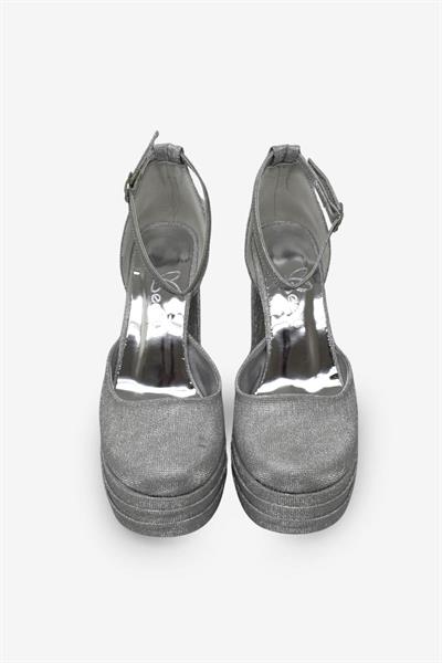 Beety Kadın Topuklu Abiye Ayakkabı Gümüş AKYN222.804