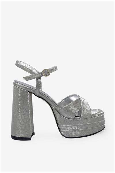Beety Kadın Topuklu Abiye Ayakkabı Gümüş AKYN222.812