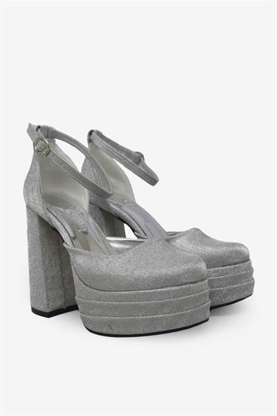 Beety Kadın Topuklu Abiye Ayakkabı Gümüş AKYN222.804