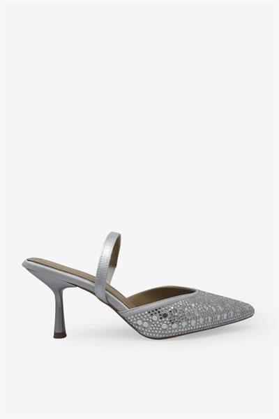 Beety Kadın Topuklu Abiye Ayakkabı Gümüş AKYN228.203