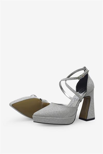 Beety Kadın Topuklu Abiye Ayakkabı Gümüş AKYN223.1202