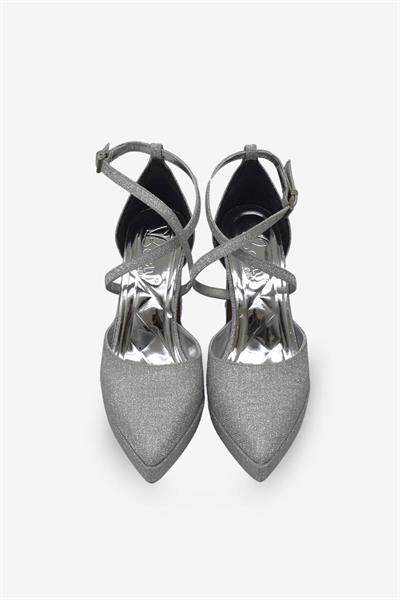 Beety Kadın Topuklu Abiye Ayakkabı Gümüş AKYN223.1202