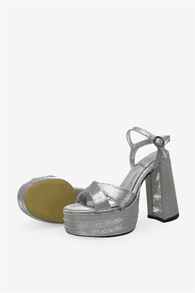 Beety Kadın Topuklu Abiye Ayakkabı Gümüş AKYN222.812