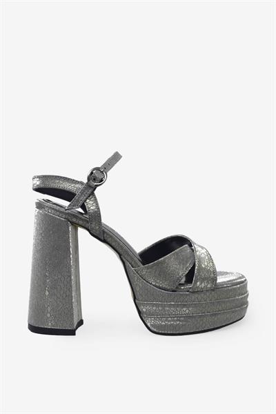 Beety Kadın Topuklu Abiye Ayakkabı Platin AKYN222.812