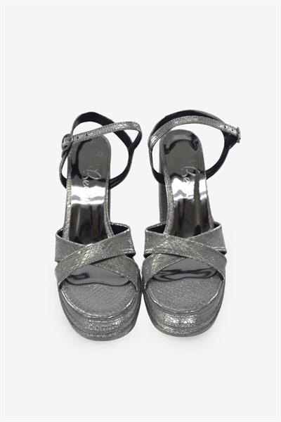 Beety Kadın Topuklu Abiye Ayakkabı Platin AKYN222.812