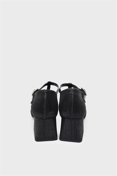 Beety Kadın Topuklu Abiye Ayakkabı Siyah Simli AKYN25.905