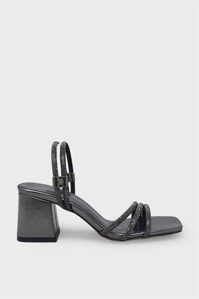 Beety Kadın Topuklu Abiye Sandalet Platin AKYN50.1099