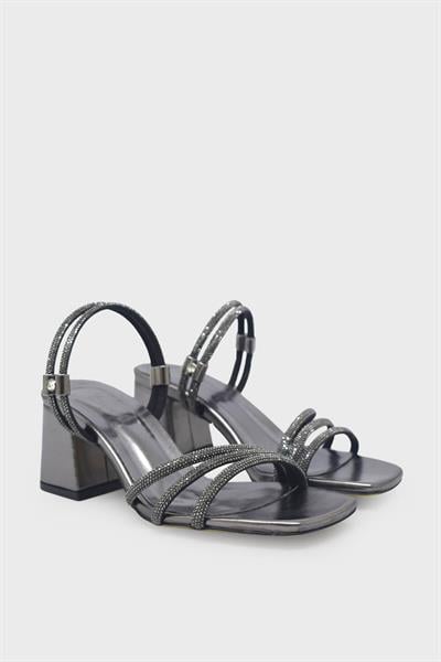 Beety Kadın Topuklu Abiye Sandalet Platin AKYN50.1099