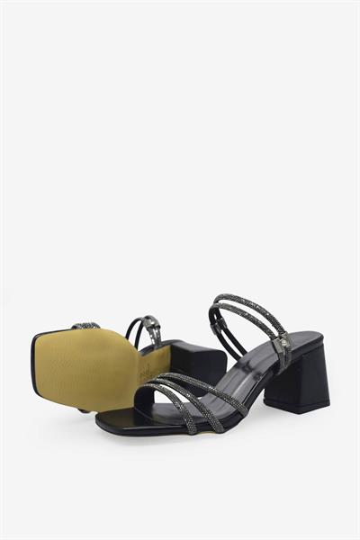 Beety Kadın Topuklu Abiye Sandalet Siyah AKYN50.1099