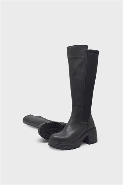 Beety Kadın Topuklu Deri Çizme Siyah AKYN163.217