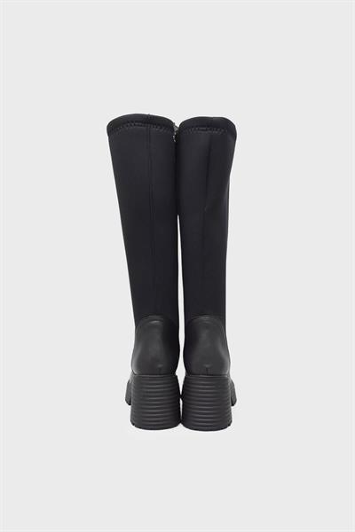 Beety Kadın Topuklu Deri Çizme Siyah AKYN163.217