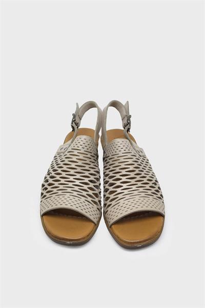 Beety Kadın Topuklu Deri Sandalet Kum AKYN69.6001