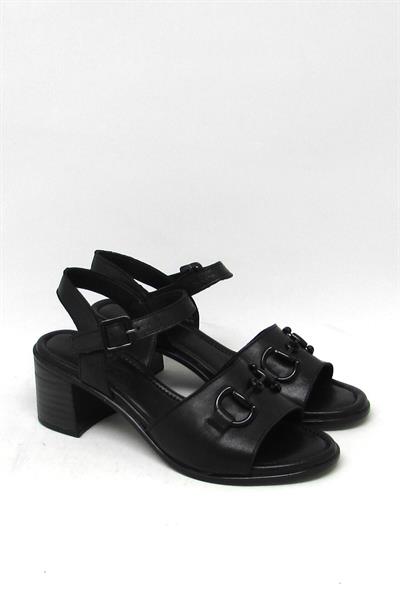 Beety Kadın Topuklu Deri Sandalet Siyah AKYN116.300