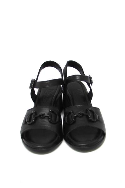 Beety Kadın Topuklu Deri Sandalet Siyah AKYN116.300