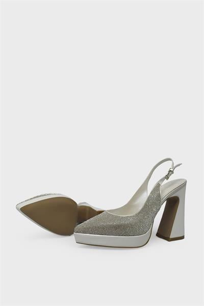 Beety Kadın Topuklu Taşlı Abiye Ayakkabı Sedef AKYN223.1280