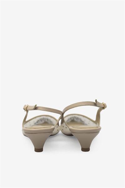 Beety Kadın Transparan Kısa Topuk Abiye Ayakkabı Nut AKYN52.150