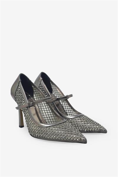 Beety Kadın Transparan Topuklu Ayakkabı Platin AKYN60.5707