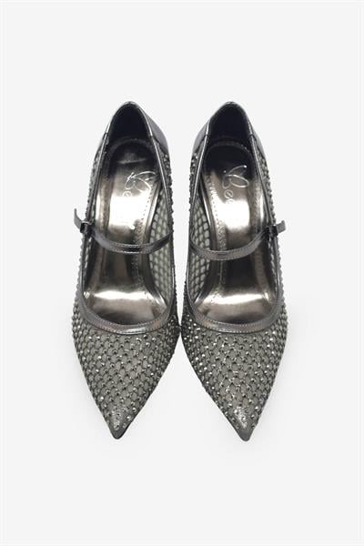 Beety Kadın Transparan Topuklu Ayakkabı Platin AKYN60.5707