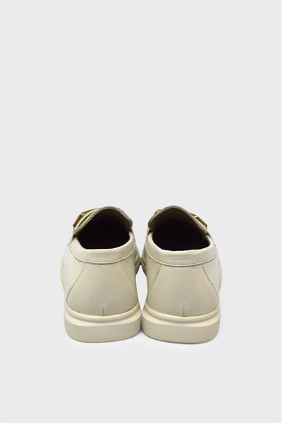 Beety Kadın Yazlık Casual Deri Ayakkabı Bej AKYN04.981