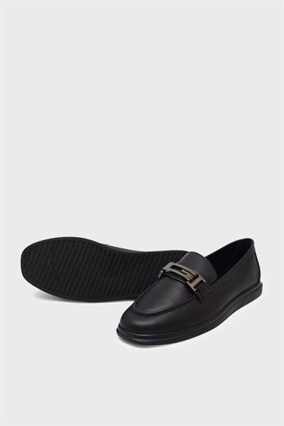 Beety Kadın Yazlık Casual Deri Ayakkabı Siyah AKYN04.981