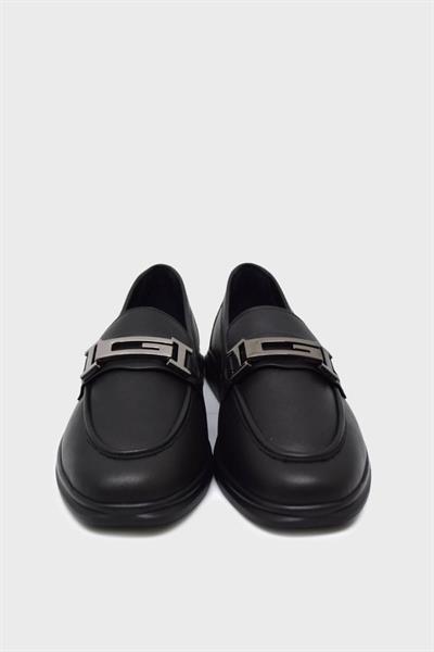 Beety Kadın Yazlık Casual Deri Ayakkabı Siyah AKYN04.981