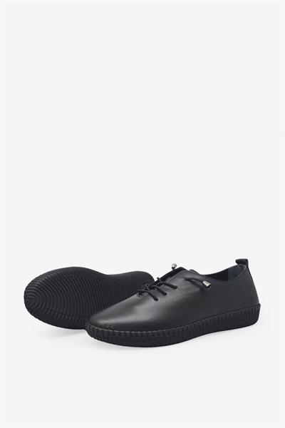 Beety Kadın Yazlık Comfort Deri Ayakkabı Siyah AKYN2665