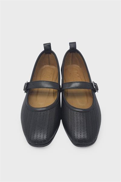 Beety Kadın Yazlık Deri Babet Siyah AKYN142.5057