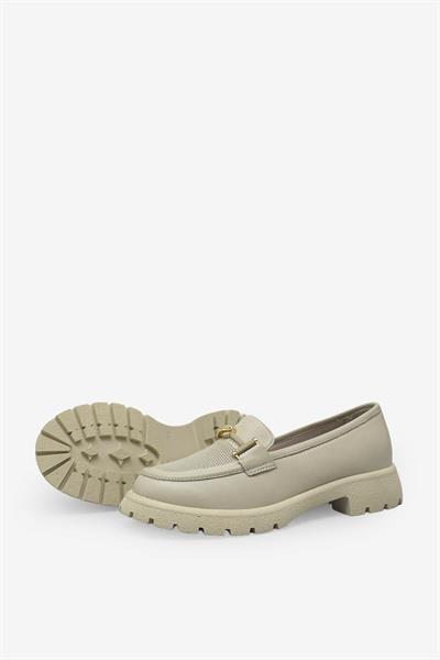 Beety Kadın Yazlık Deri Loafer Bej AKYN201.4269