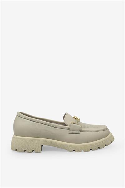 Beety Kadın Yazlık Deri Loafer Bej AKYN201.4269
