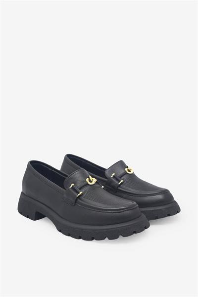Beety Kadın Yazlık Deri Loafer Siyah AKYN201.4269