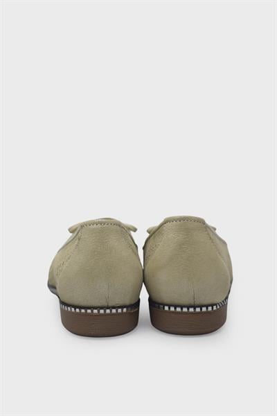 Beety Kadın Yazlık Fiyonk Detaylı Casual Deri Ayakkabı Bej AKYN46.25