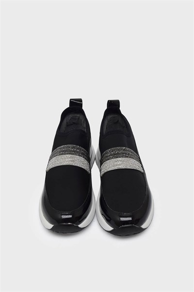 Beety Kadın Yazlık Streç Sneakers Siyah Beyaz AKYN181.P43