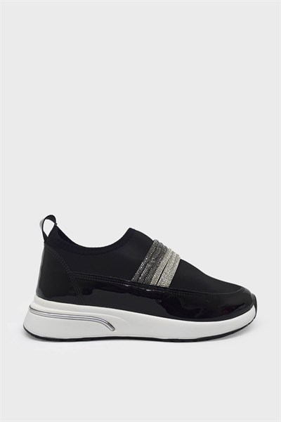 Beety Kadın Yazlık Streç Sneakers Siyah Beyaz AKYN181.P43