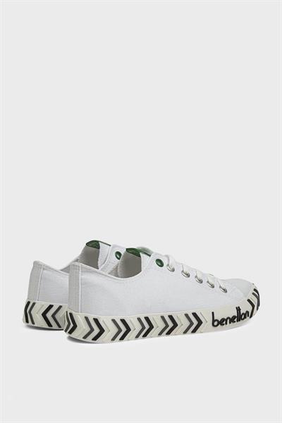 Benetton Erkek Kısa Converse Ayakkabı Beyaz Siyah BN-30626