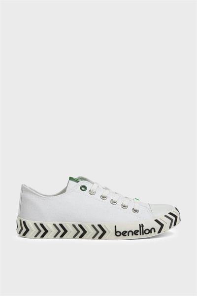 Benetton Erkek Kısa Converse Ayakkabı Beyaz Siyah BN-30626