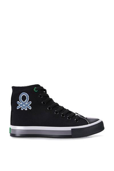 Benetton Erkek Uzun Converse Spor Ayakkabı Siyah BN-30552