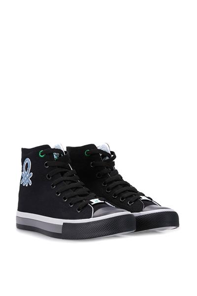 Benetton Erkek Uzun Converse Spor Ayakkabı Siyah BN-30552