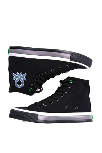 Benetton Erkek Uzun Converse Spor Ayakkabı Siyah BN-30552