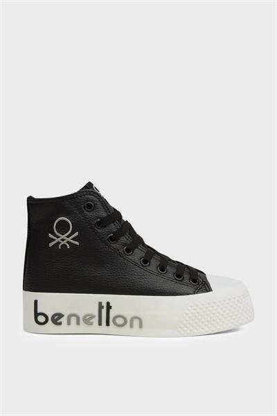 Benetton Kadın Boğazlı Casual Bot Siyah BN-30820